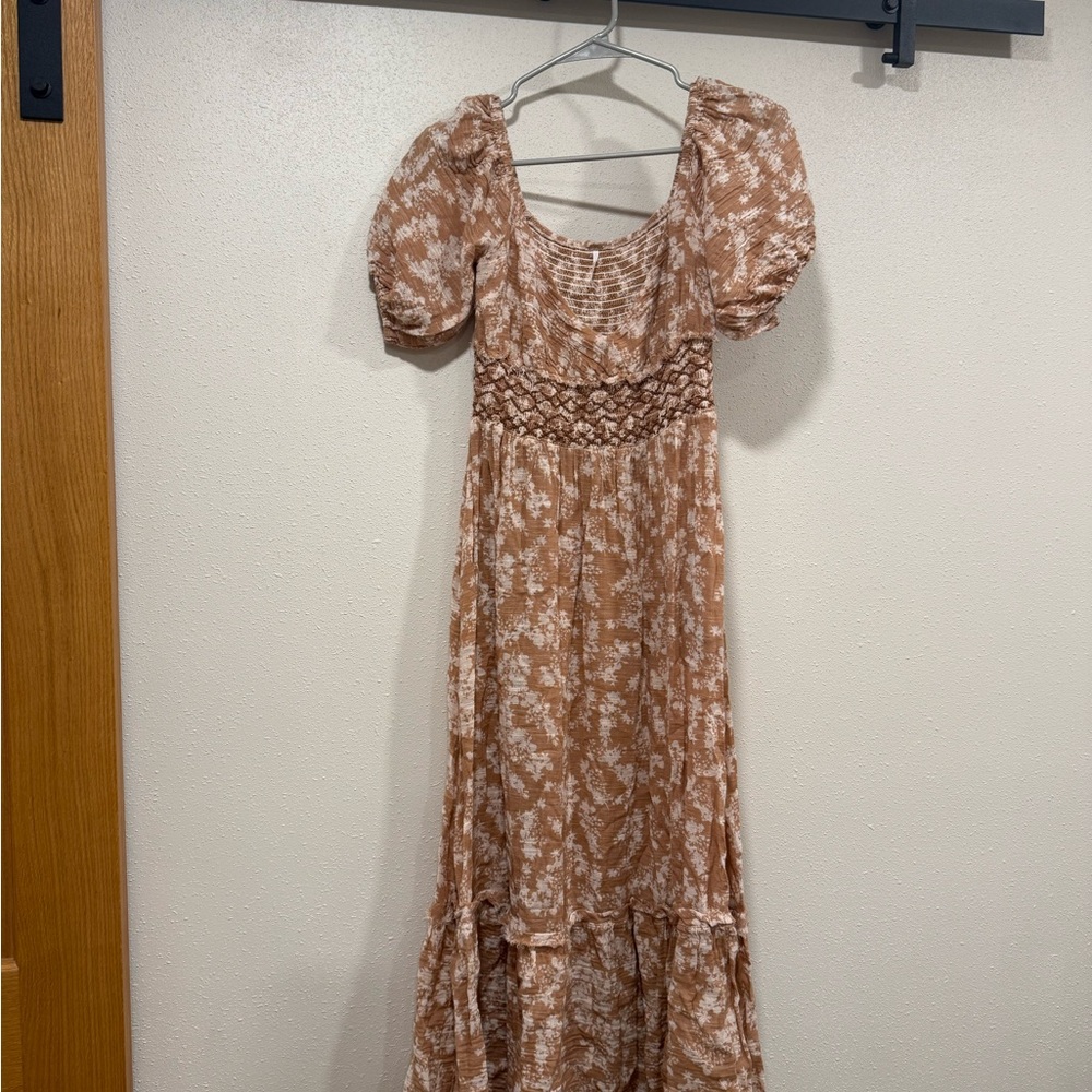 Free people Floral Puff Sleeve Dress